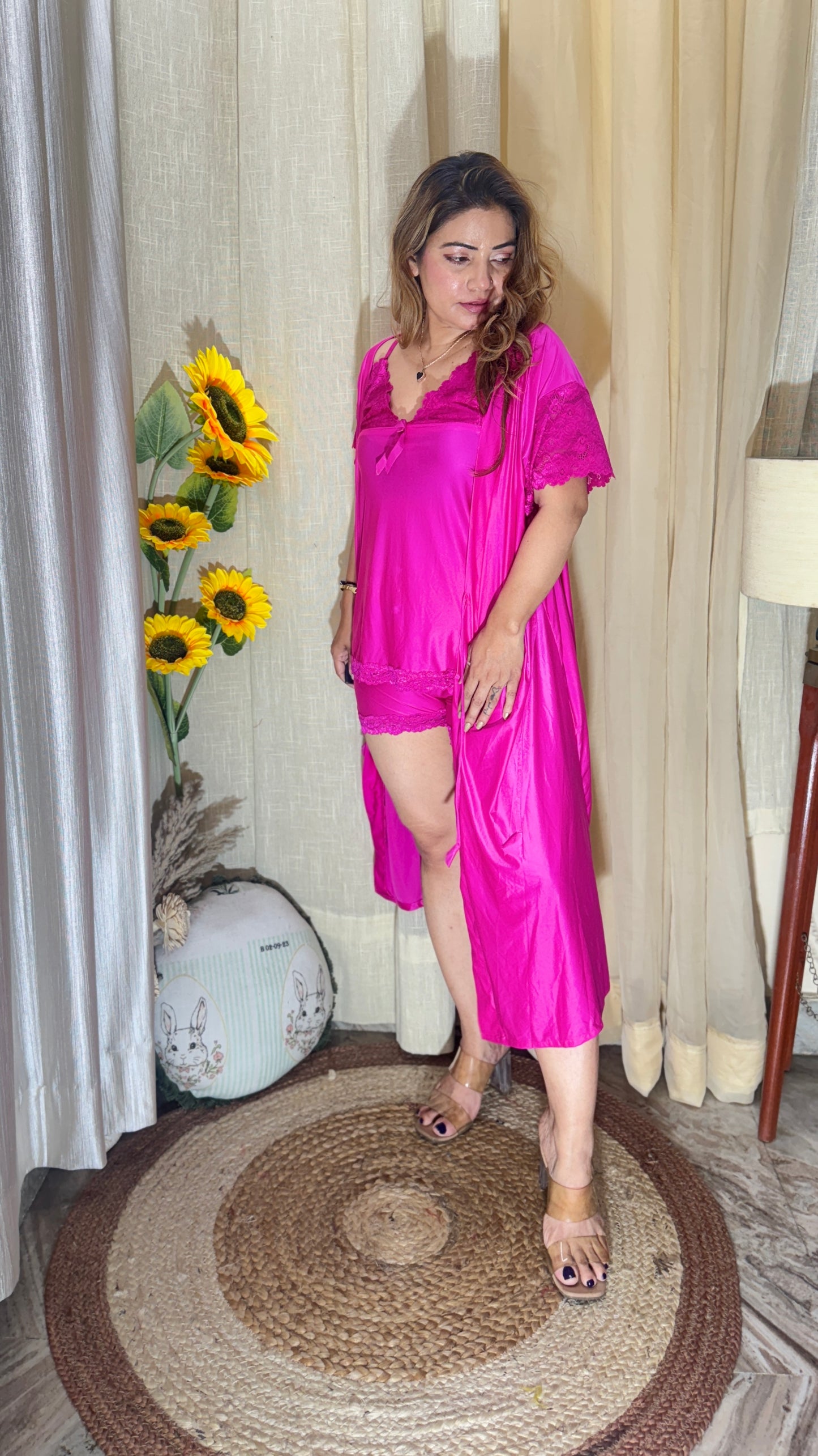 Fuchsia Fantasy – 3-Piece Luxe Lounge Set