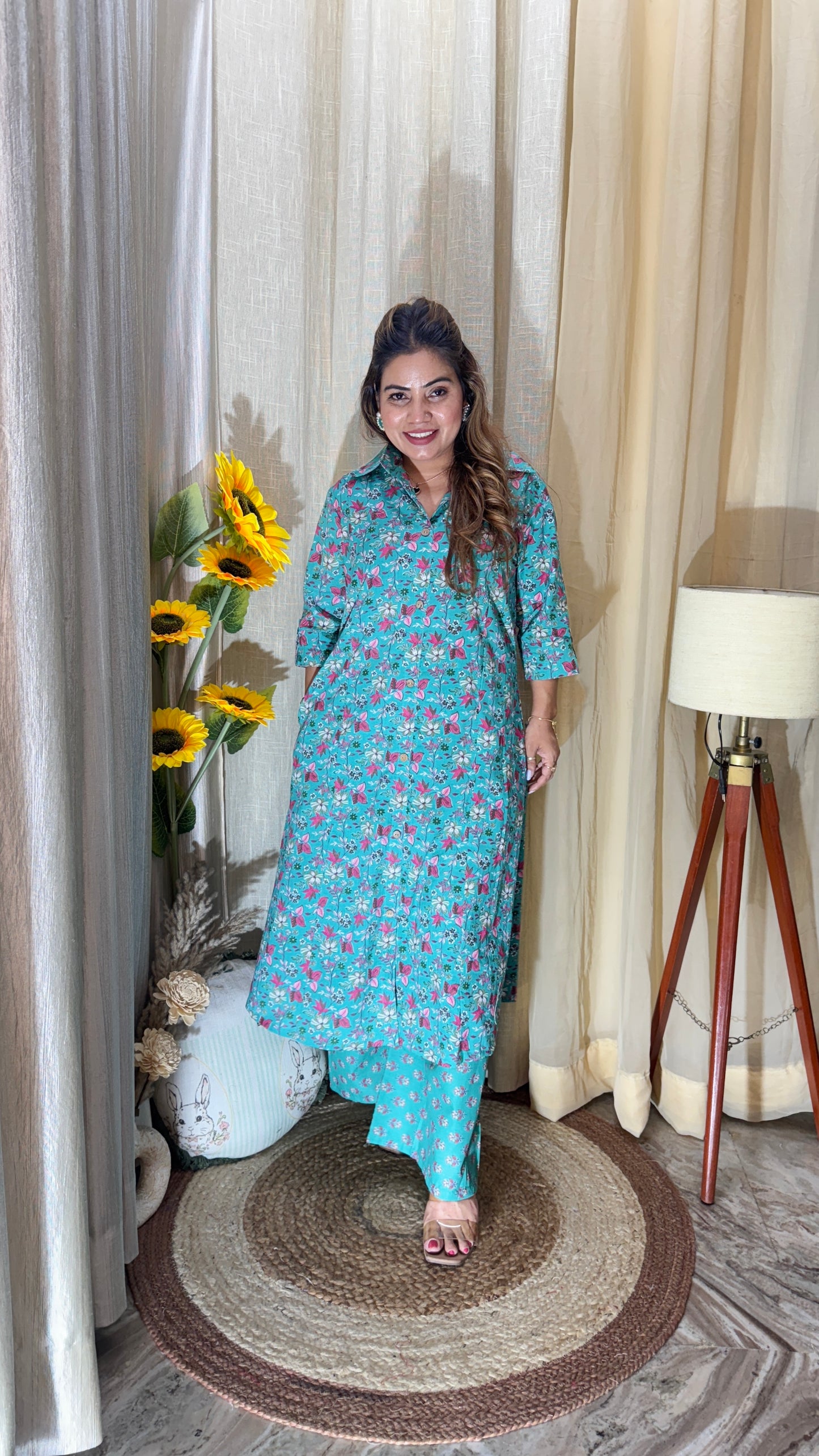 Printed kurta cord set