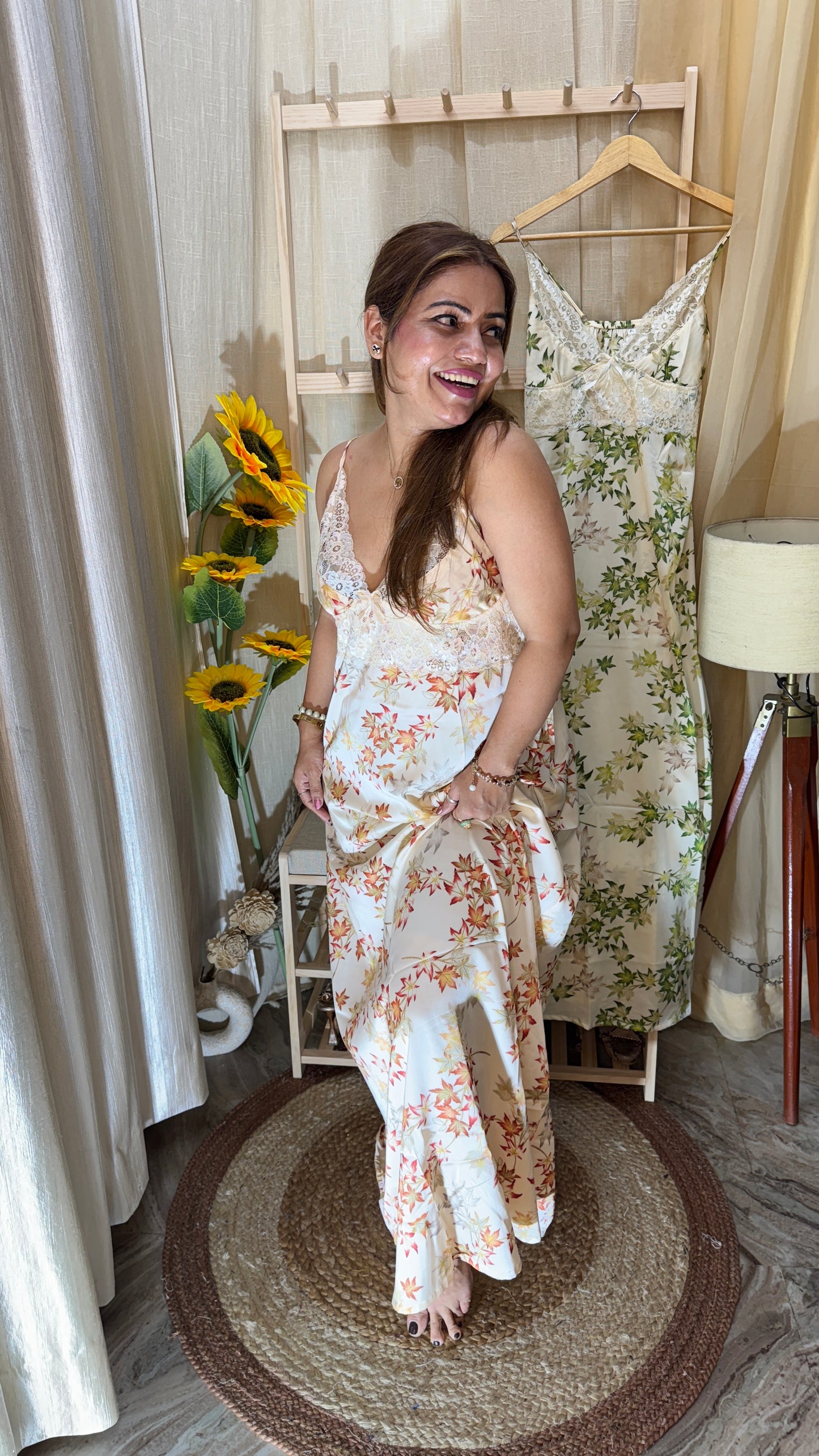 2pc printed nighty gown set