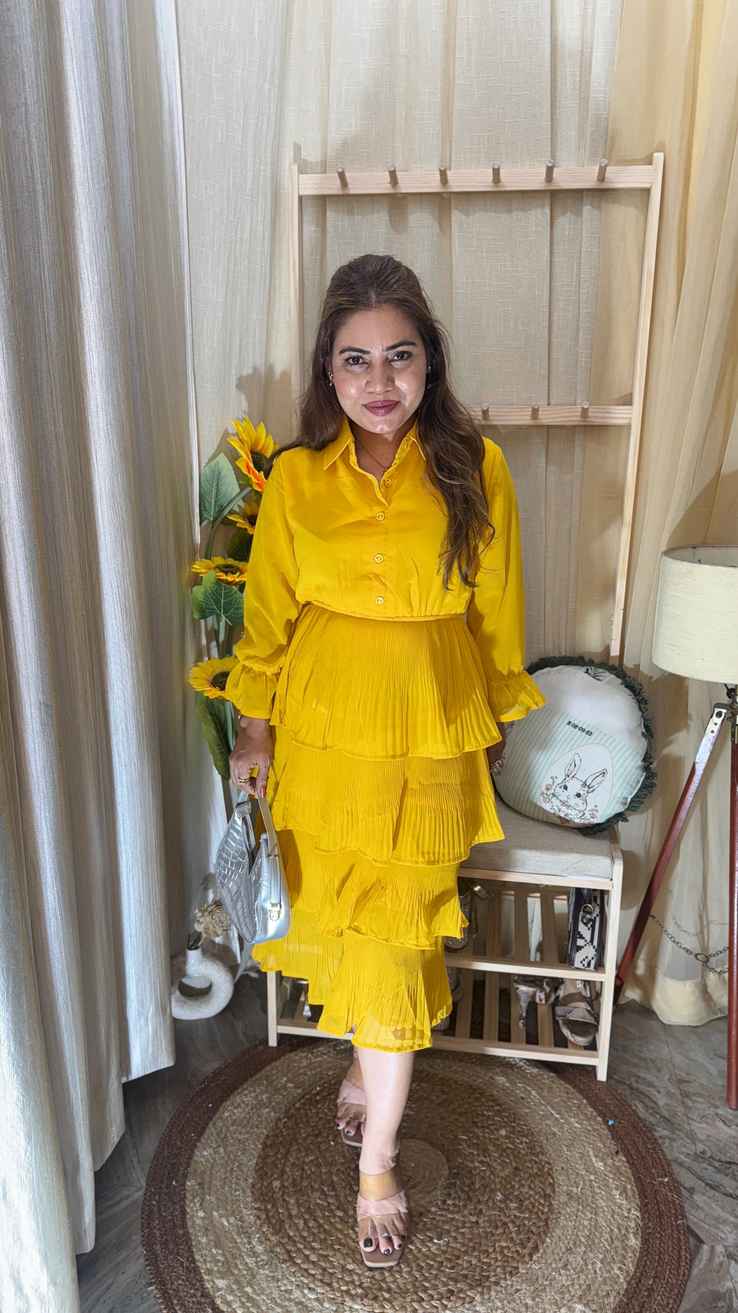 Pleated Frill Dress