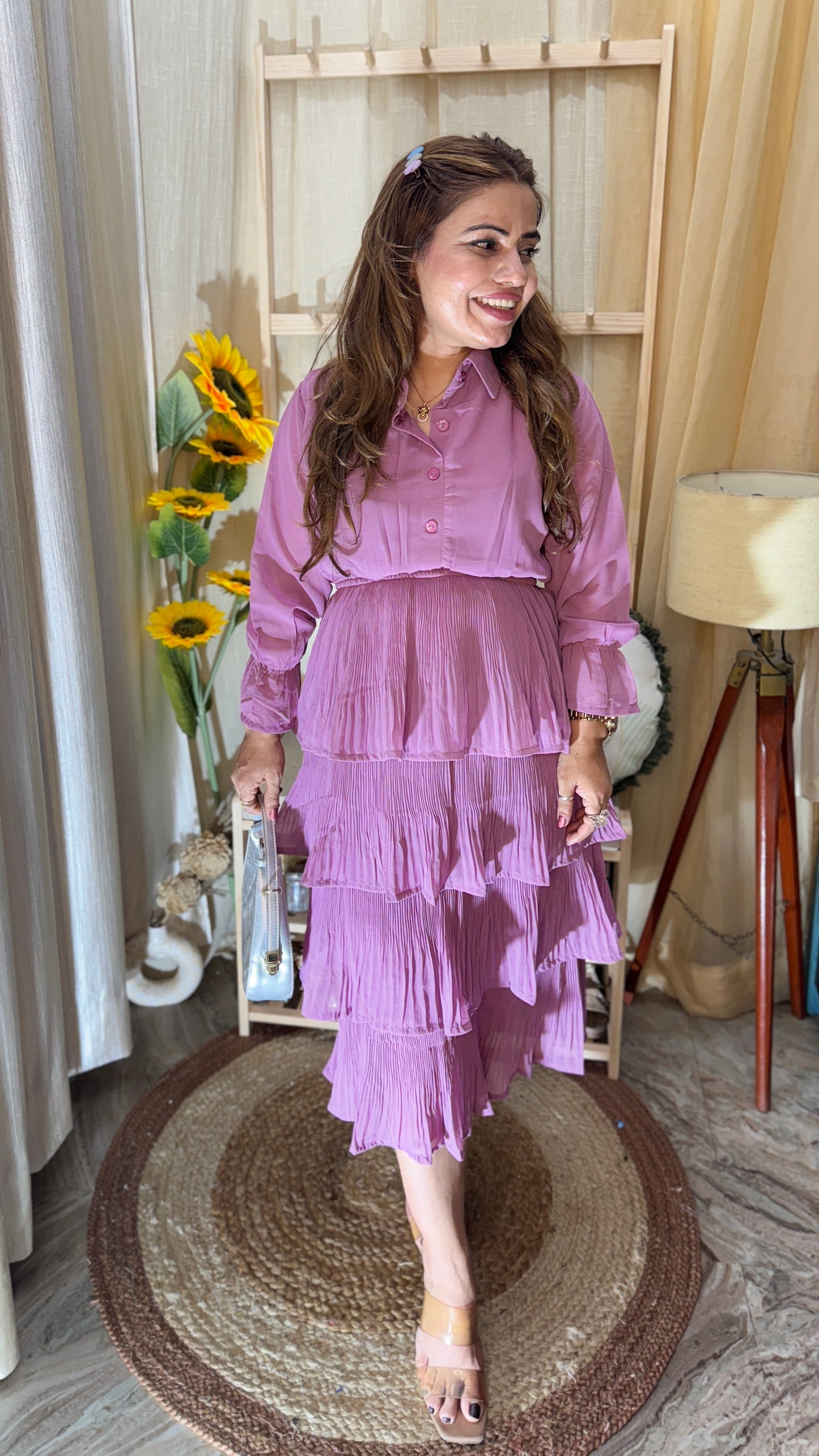 Pleated Frill Dress