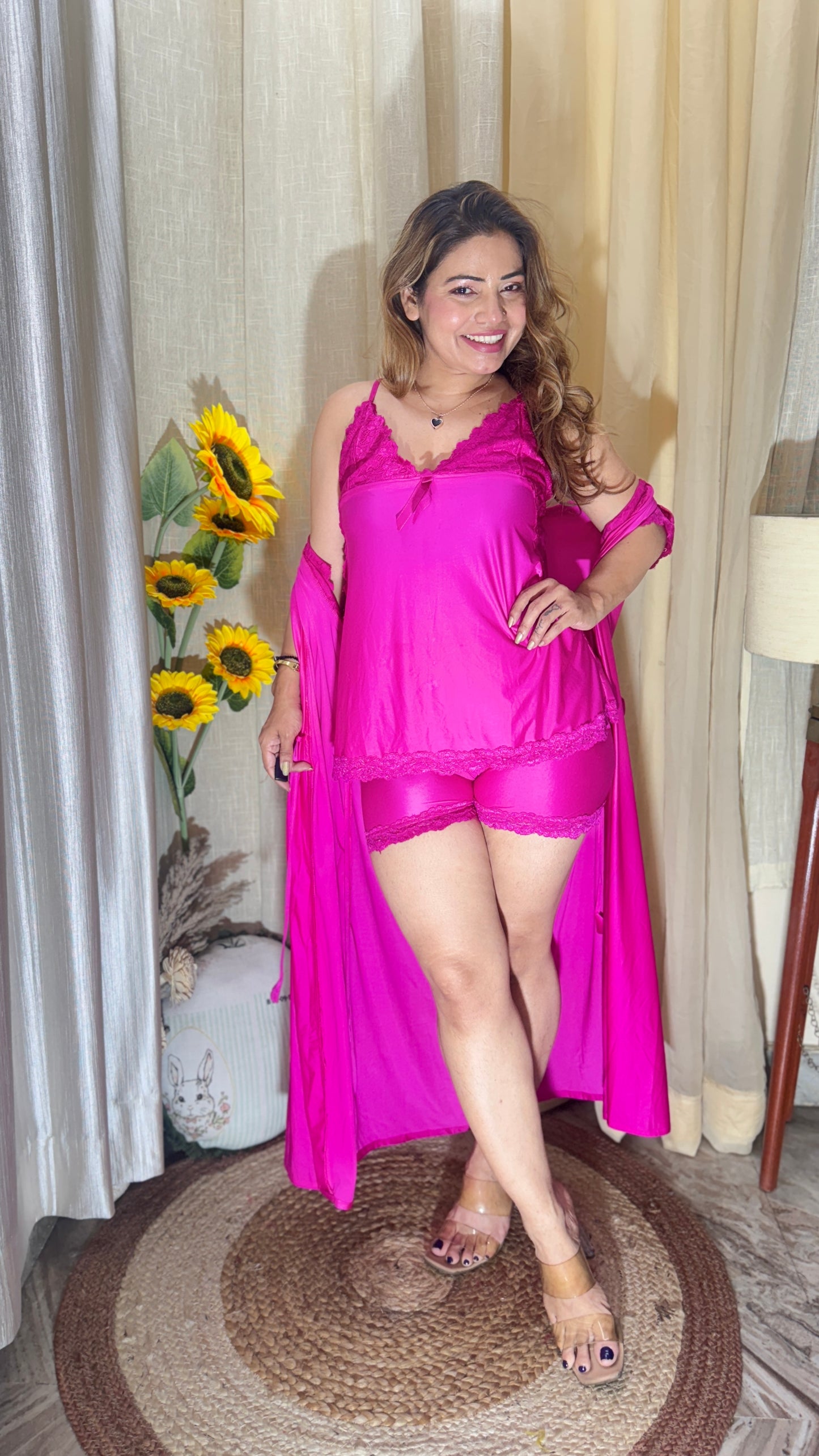 Fuchsia Fantasy – 3-Piece Luxe Lounge Set