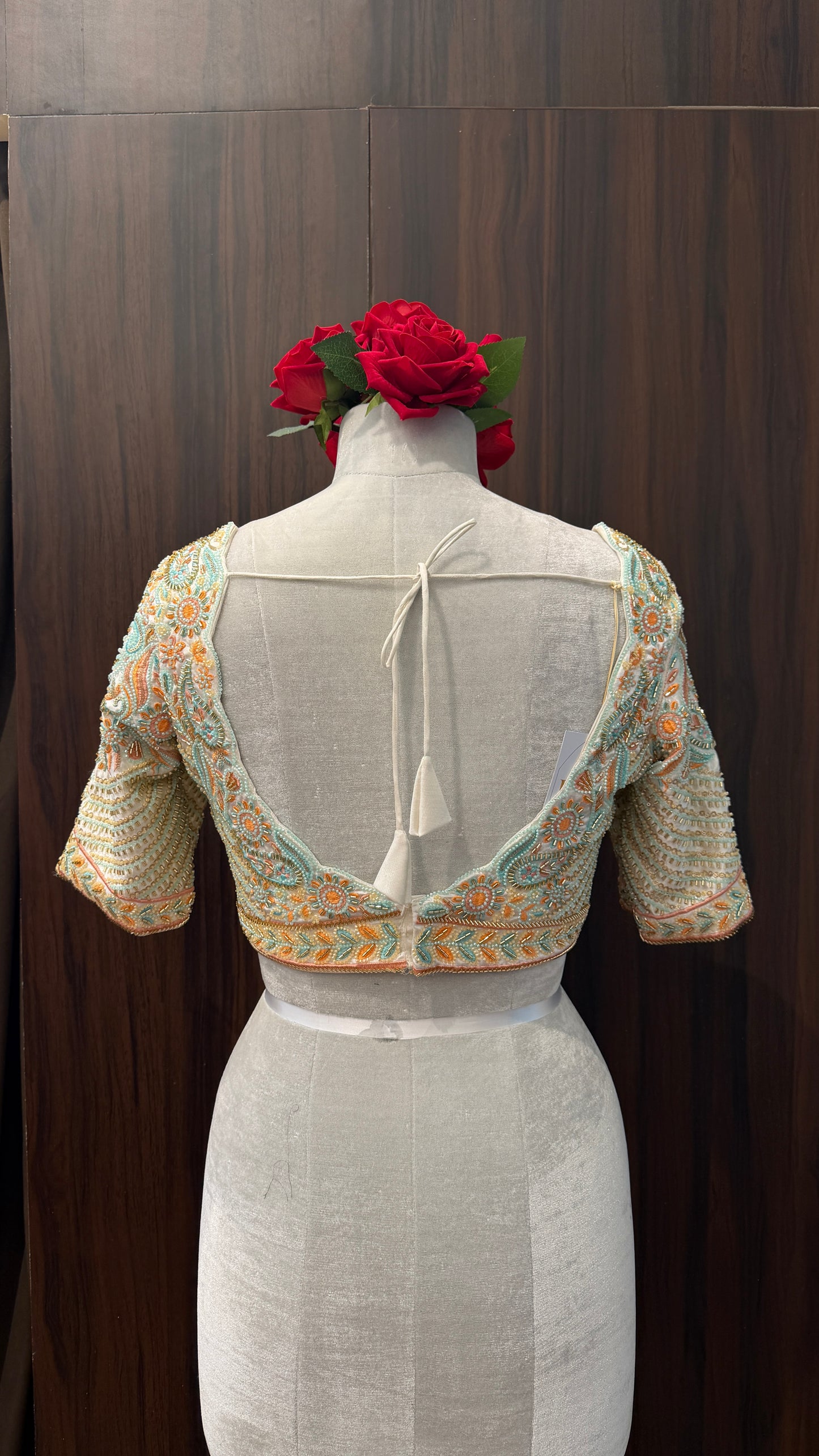 Gulnaar Pastel Embroidered Blouse