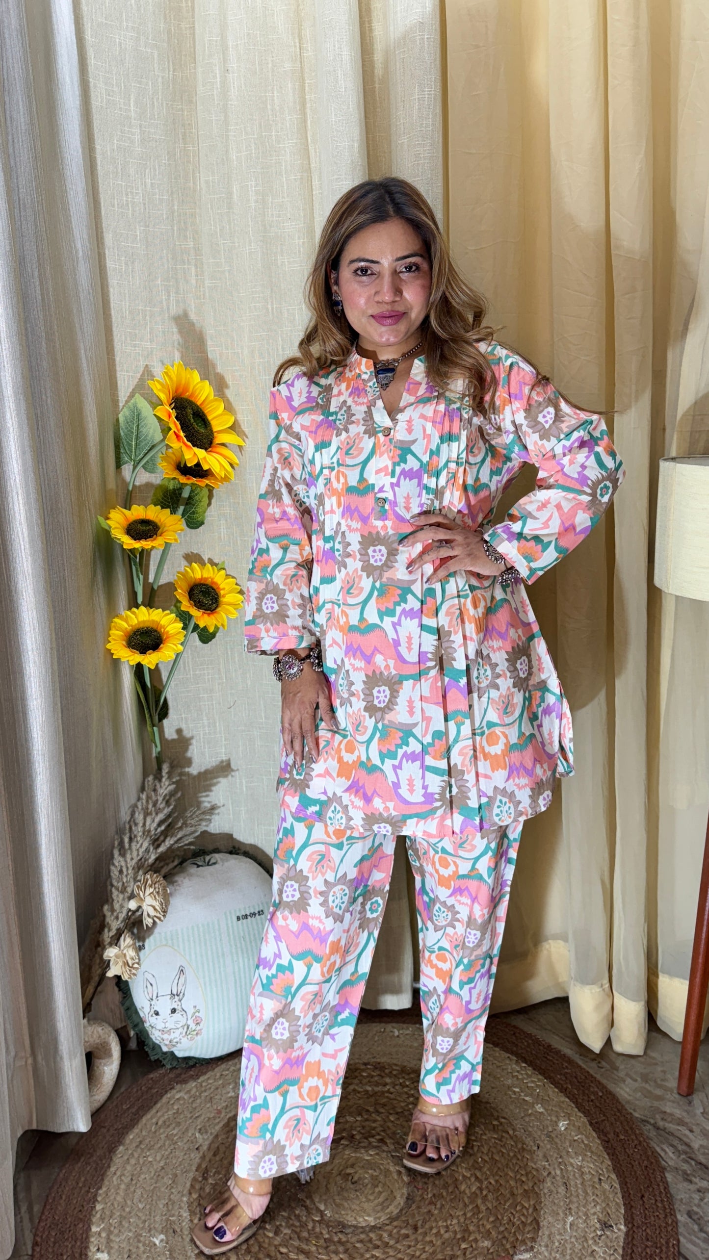 Pastel Bloom Cotton Co-ord Set