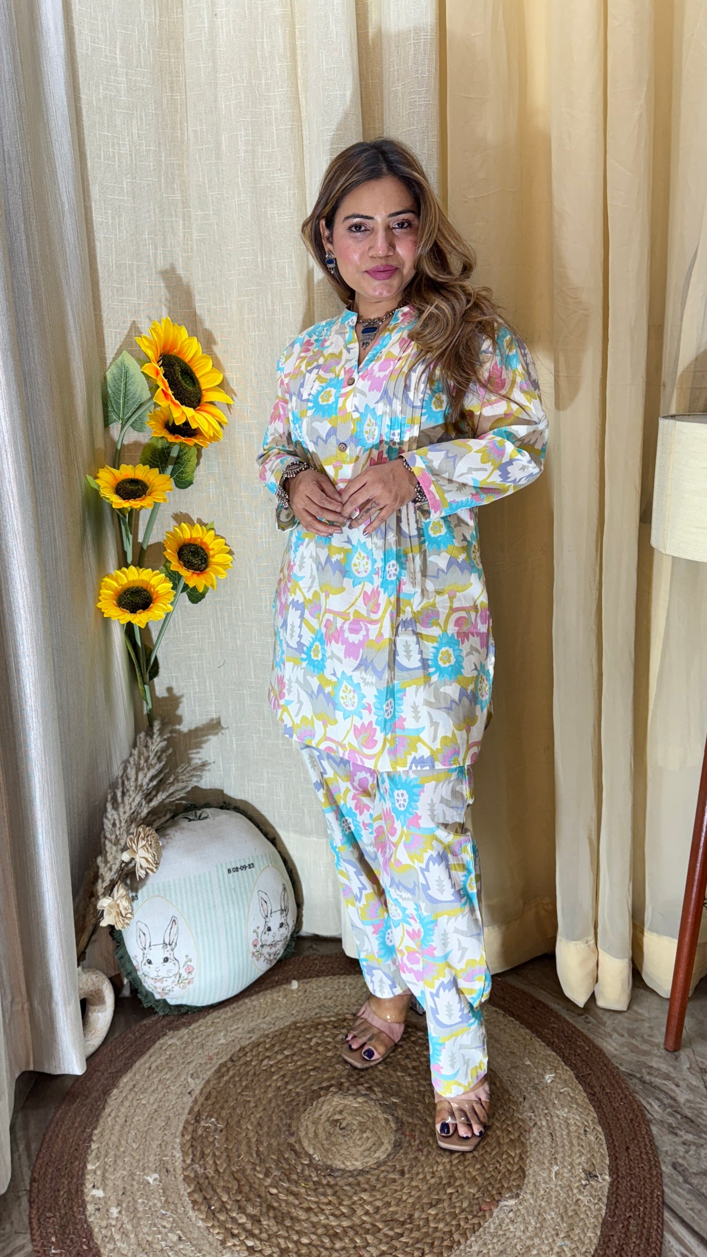 Pastel Bloom Cotton Co-ord Set