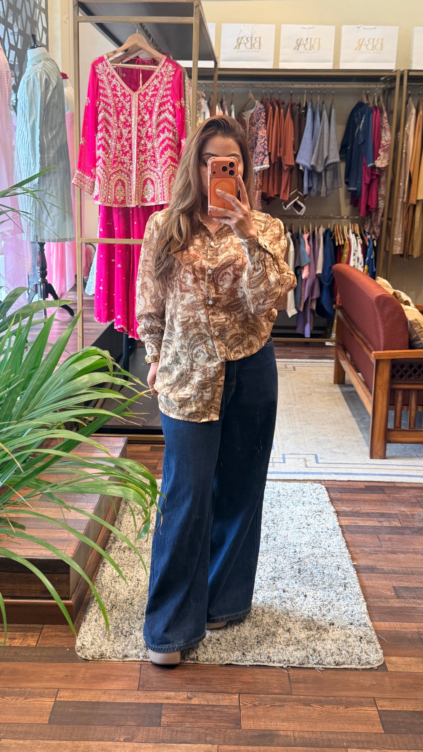 Artisan Print Relaxed Shirt | Statement Casual Luxe