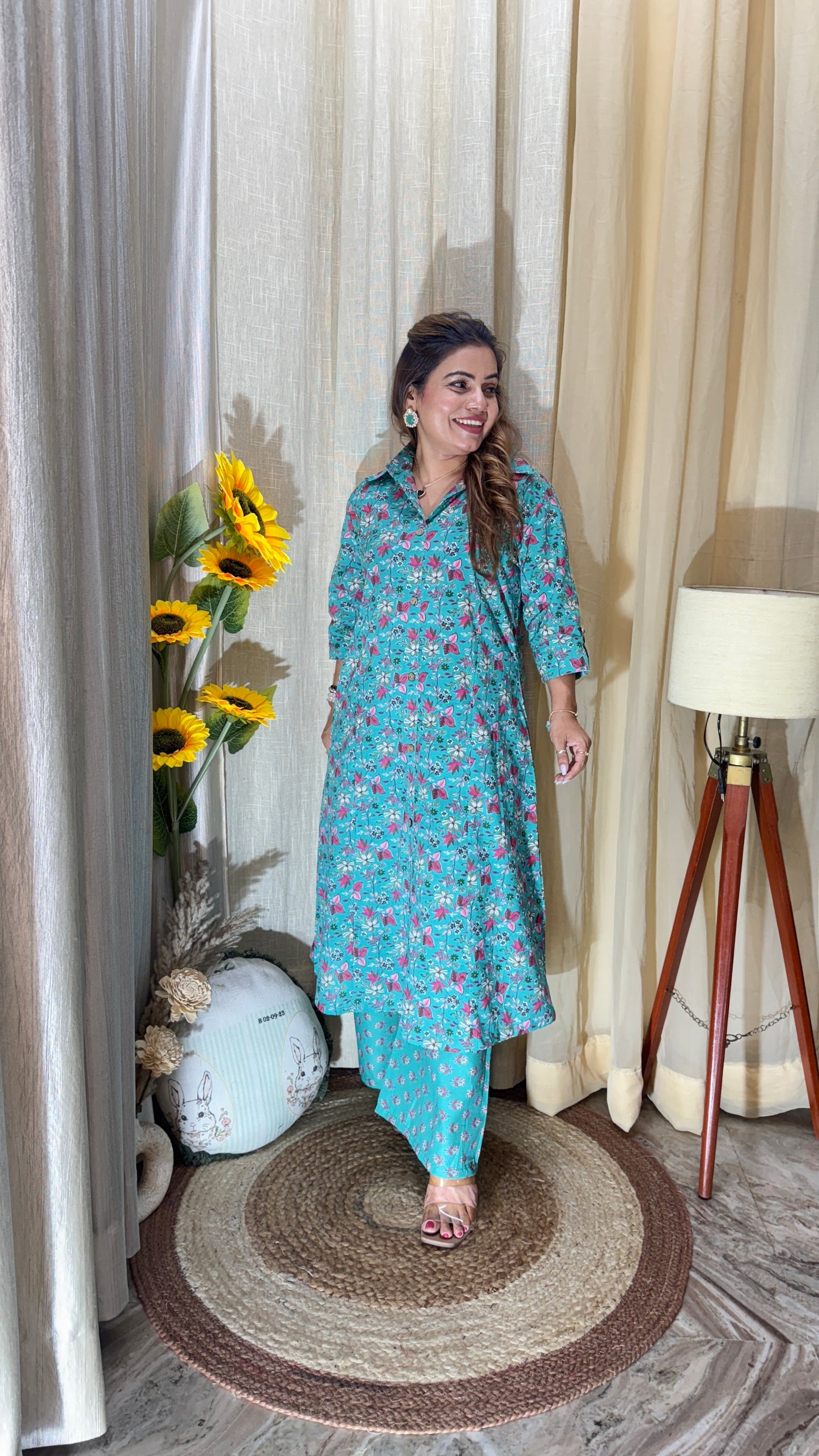 Printed kurta cord set