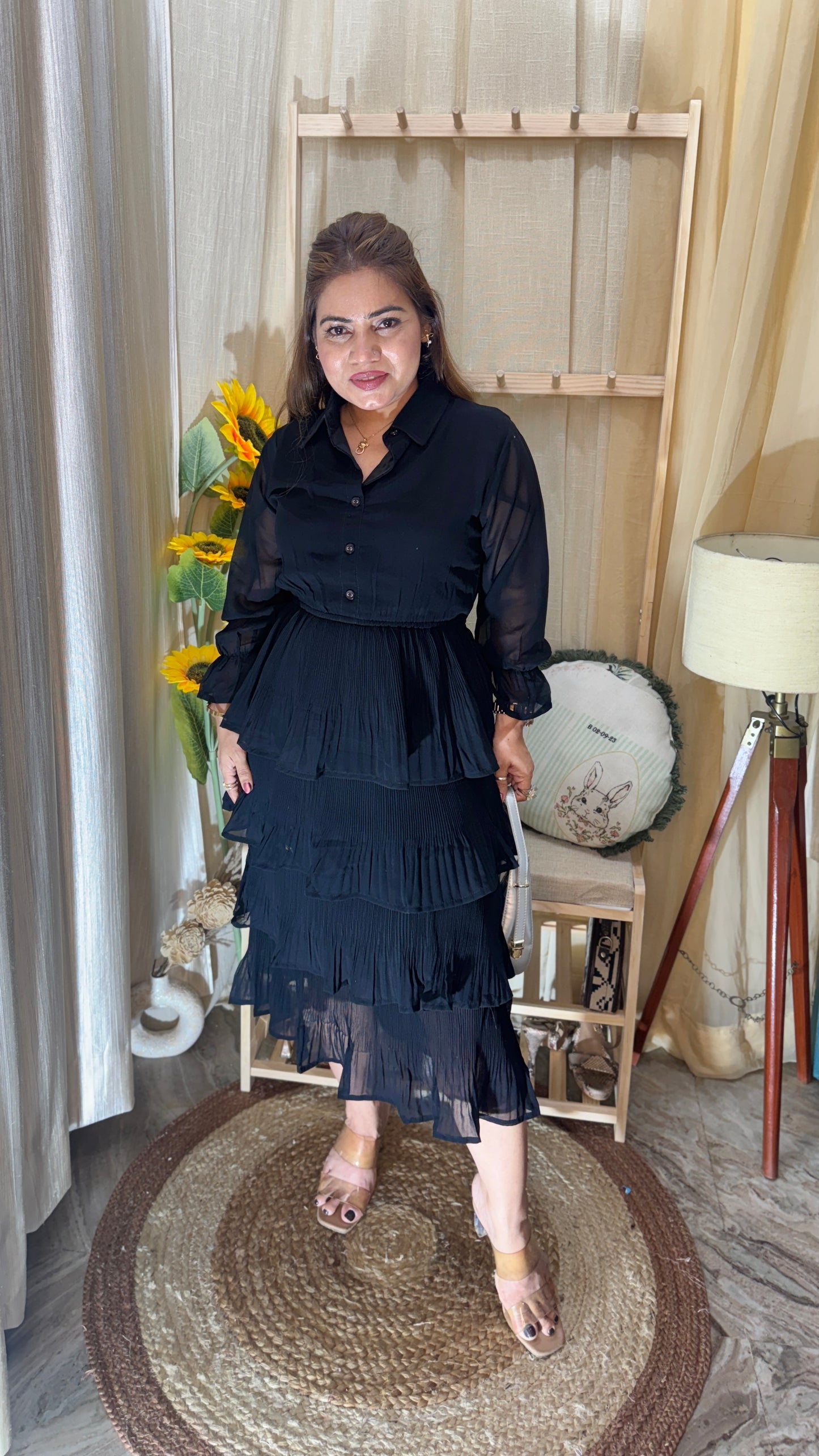 Pleated Frill Dress