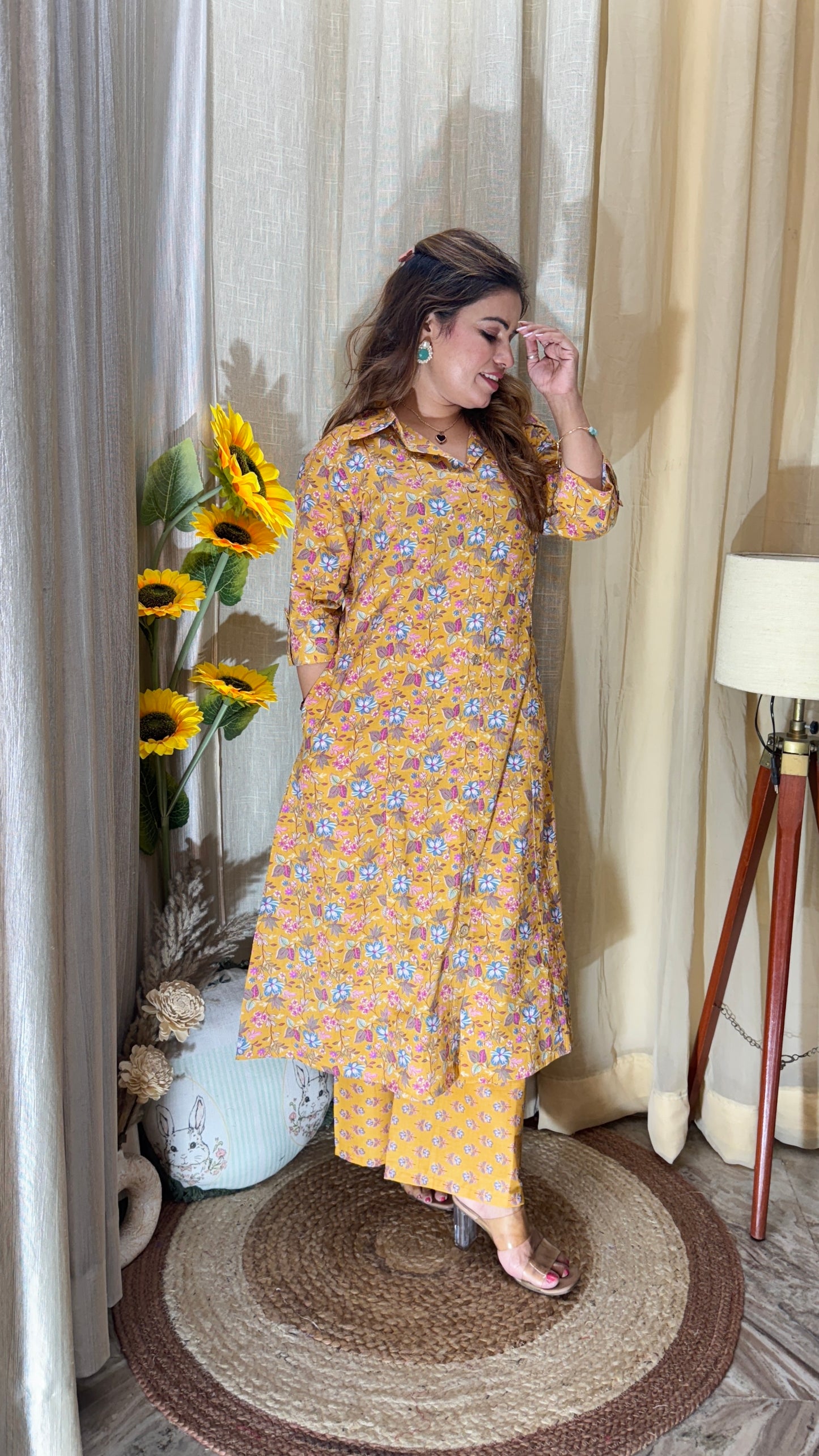 Printed kurta cord set