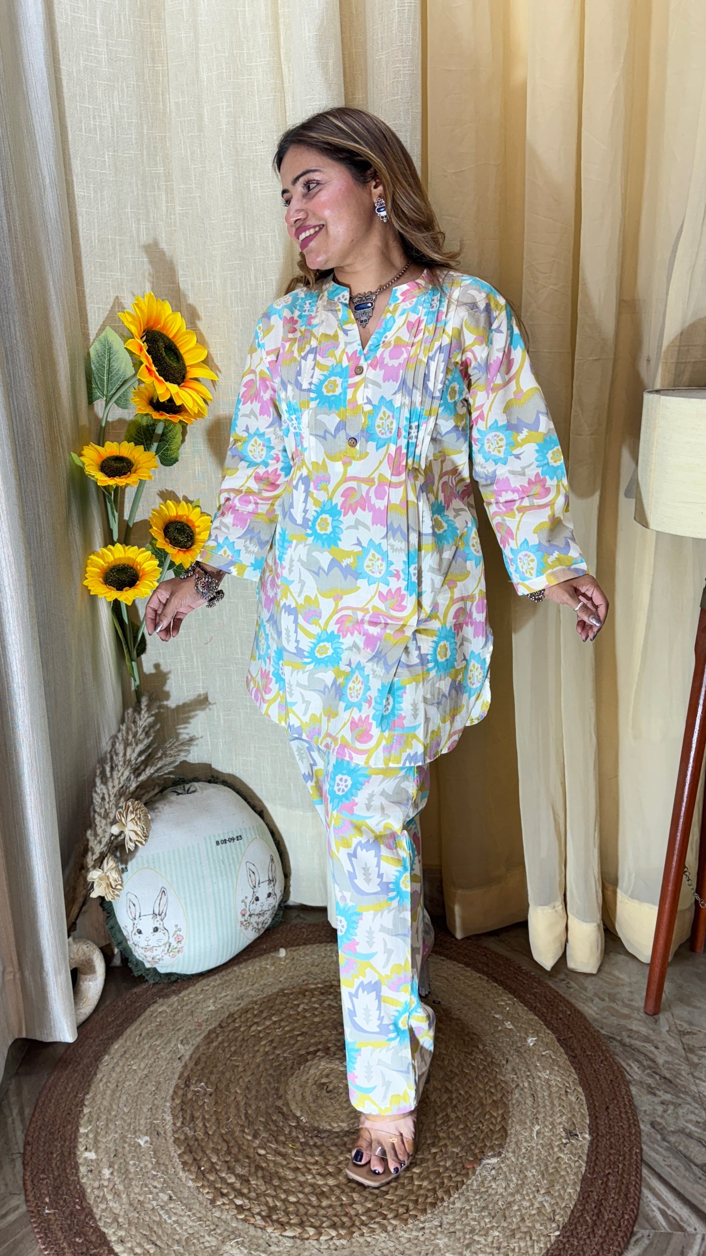 Pastel Bloom Cotton Co-ord Set