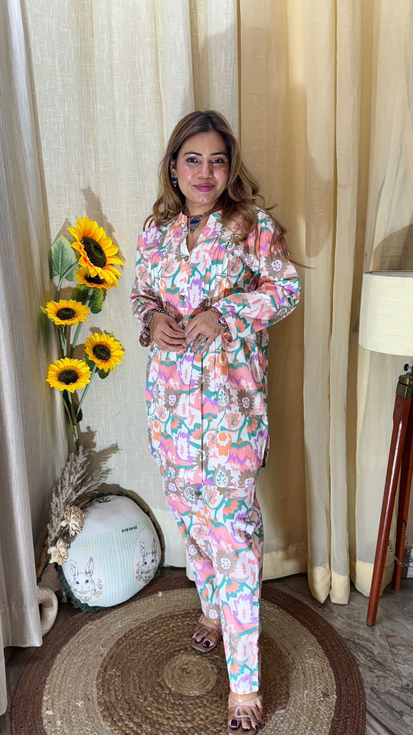 Pastel Bloom Cotton Co-ord Set