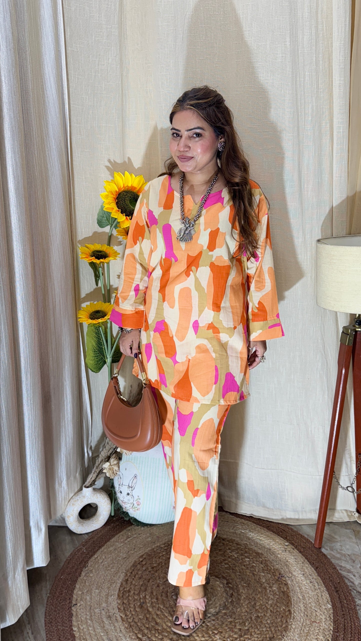 Cotton printed Cord set