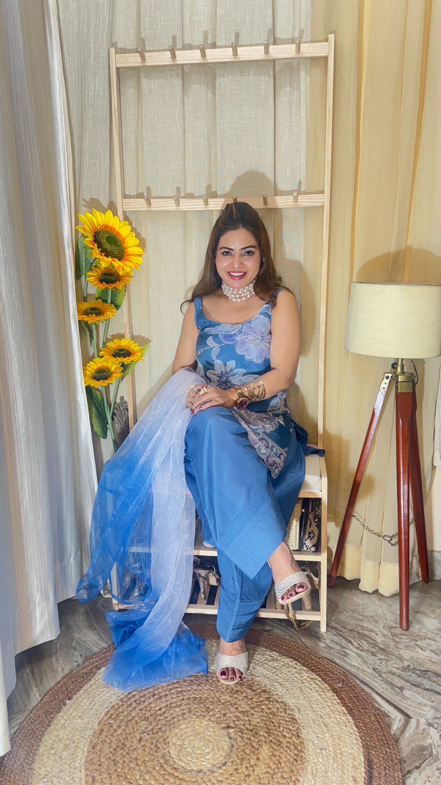 Elegant Embroidered Farsi Suit with Dupatta