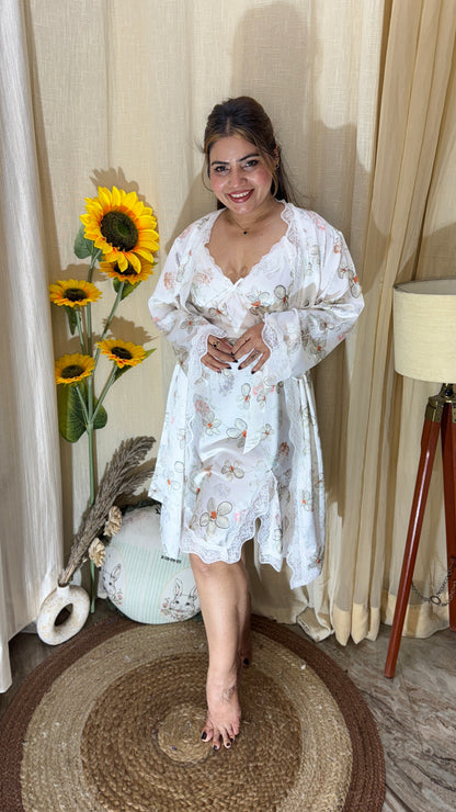 3pc Satin Nighty Set