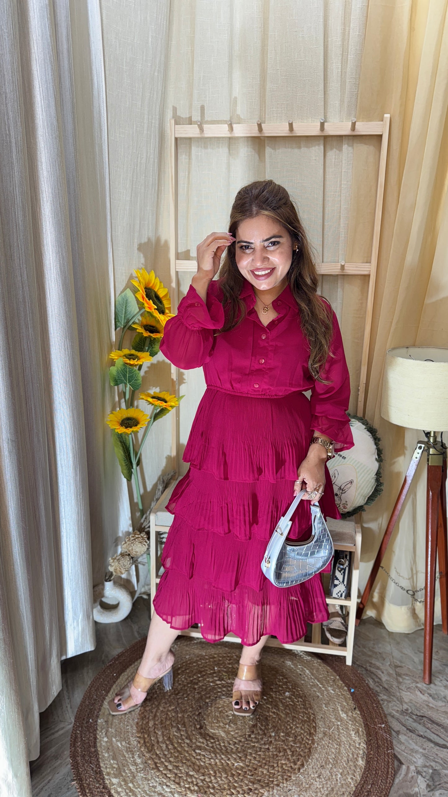 Pleated Frill Dress