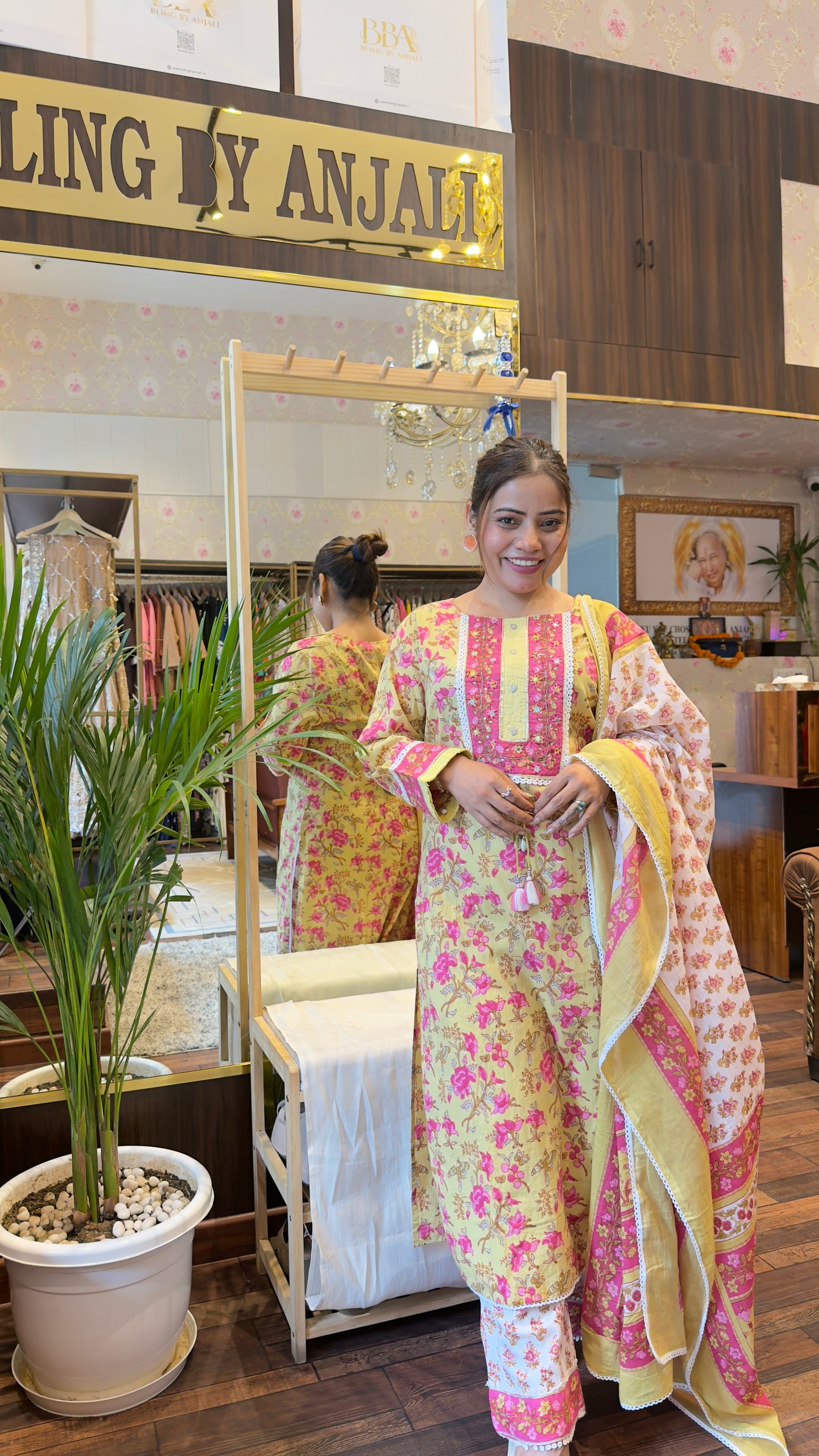 "Aura of Summer" Pure Cotton Floral 3-Piece Suit Set