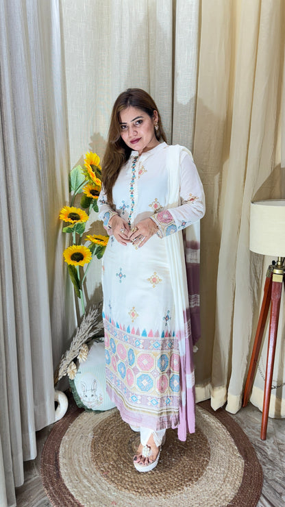 3pc Pure cotton printed suit set