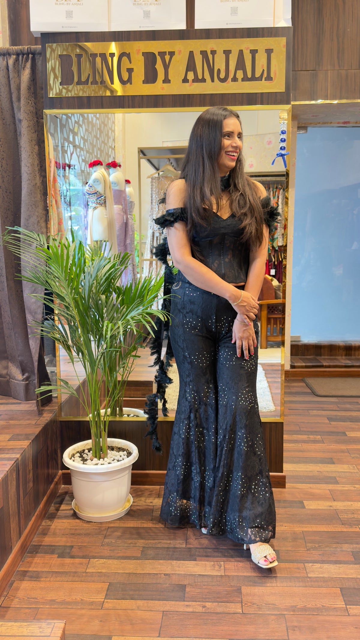 Lace Corset & Plazo Set