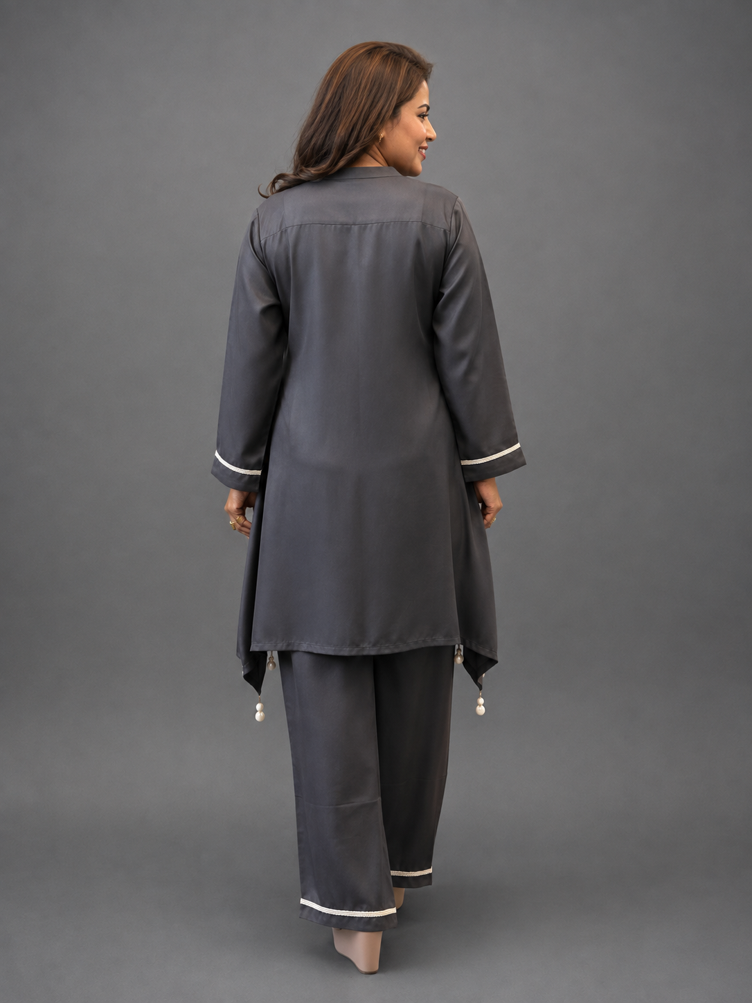 Charcoal Grey Applique Co-ord set