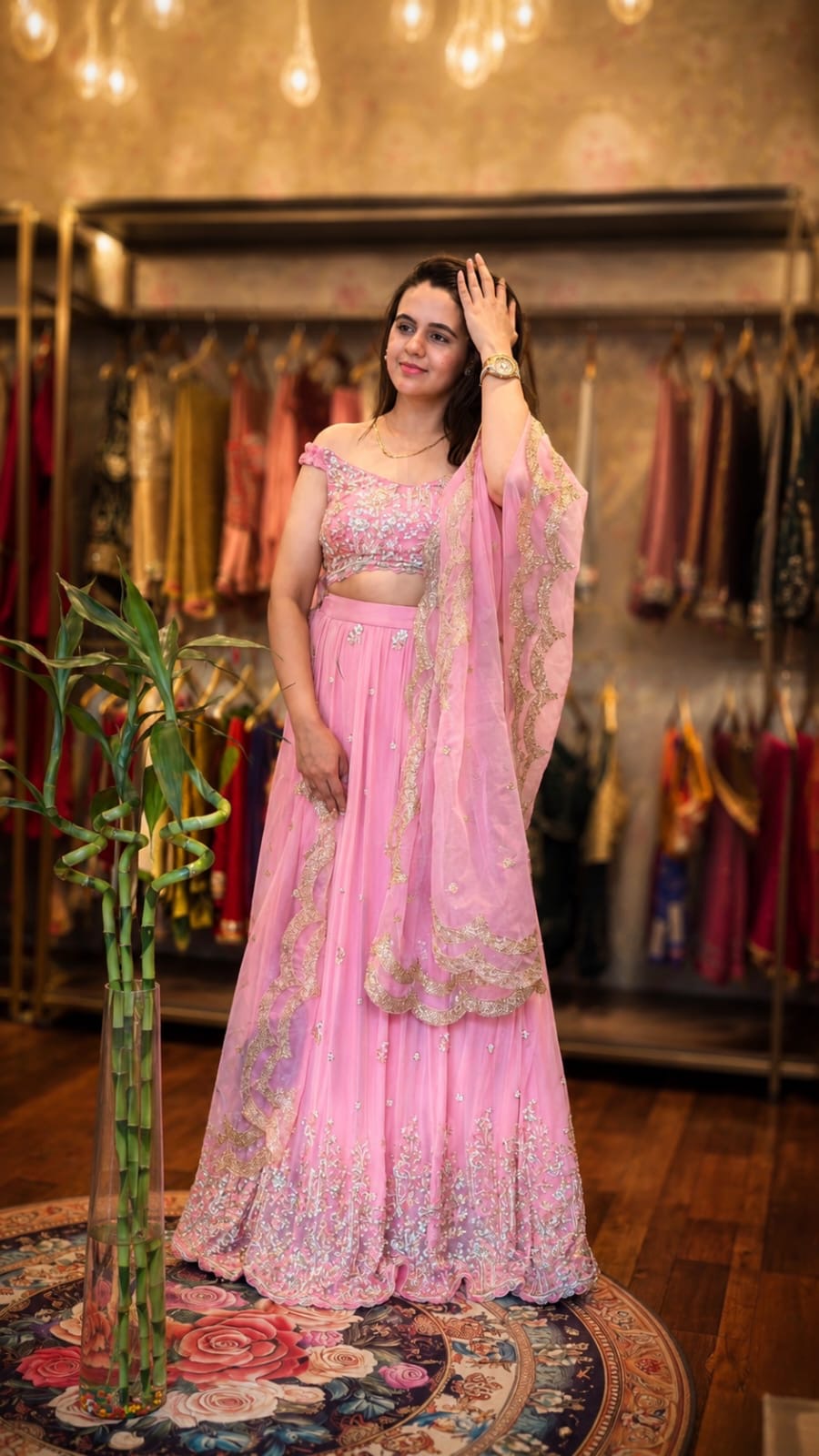 Embroidered Lehenga Set with Dupatta