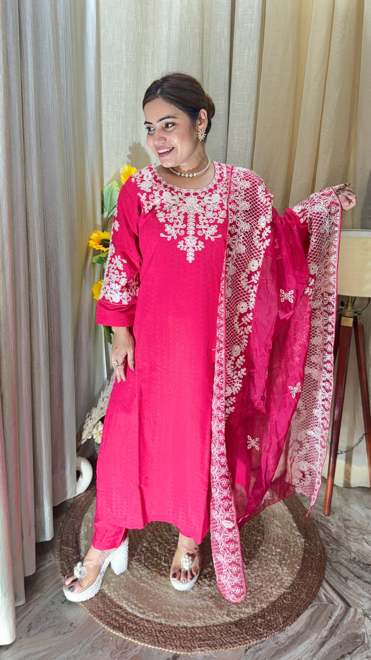 Chikankari-style suit set