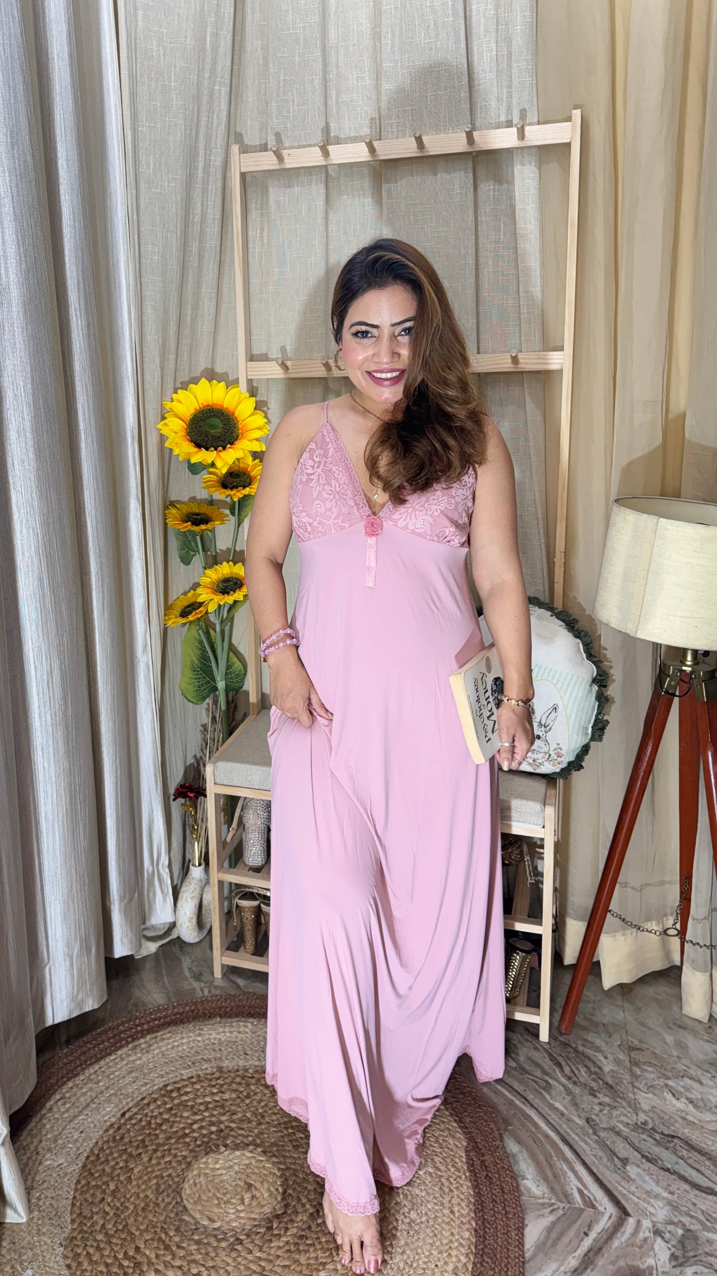 Long Nighty – Baby Pink Comfort Wear