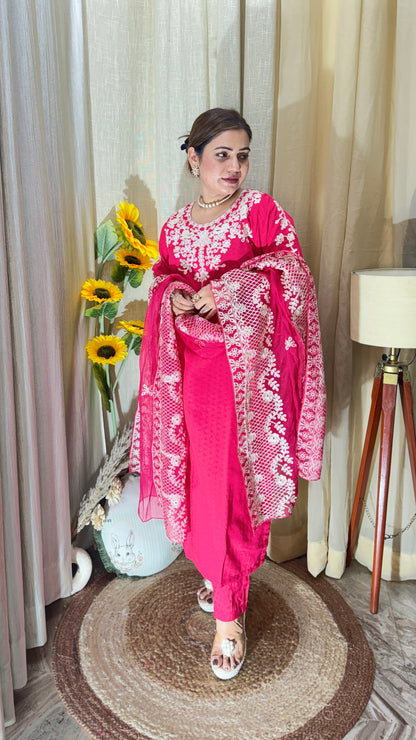 Chikankari-style suit set