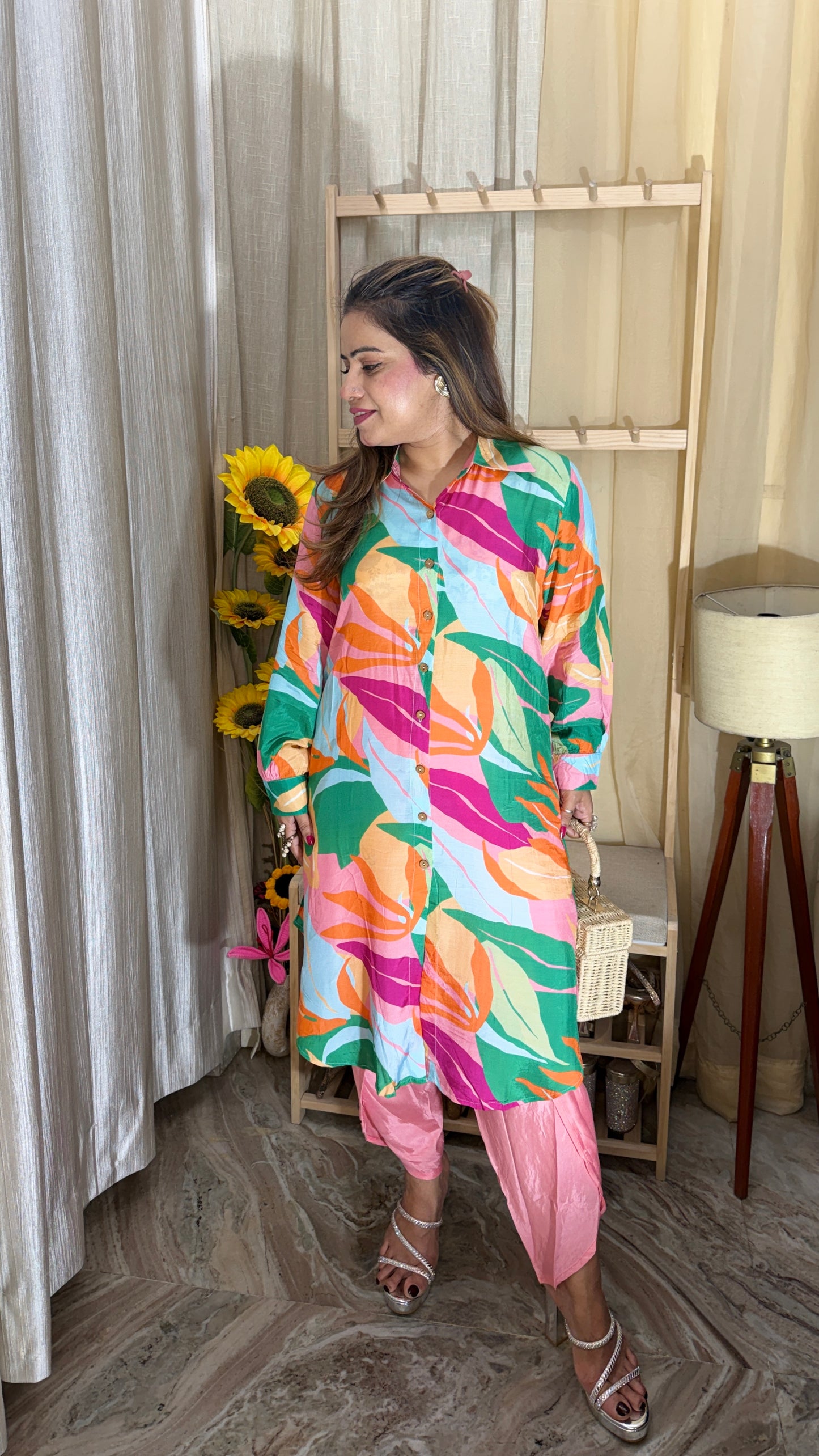 Tropical Printed Cotton Co-ord Set