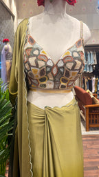 Cutwork Pallu and Embellished Blouse