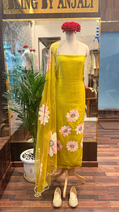 Hand-Painted Unstitched Suit Set