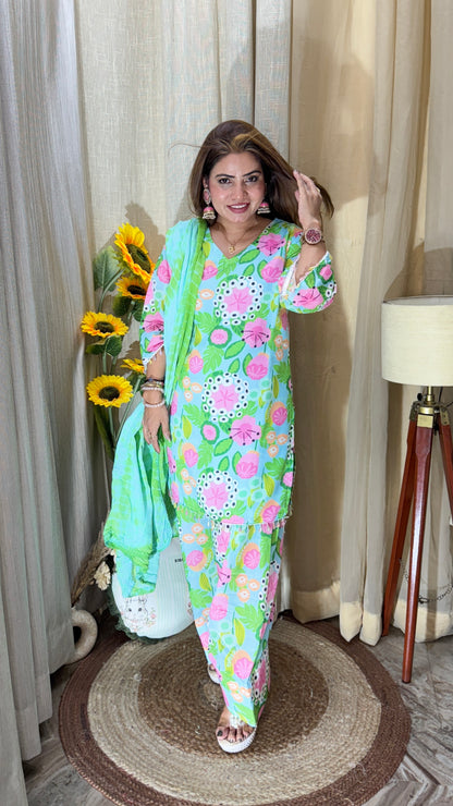 3pc farshi shalwar kuta set