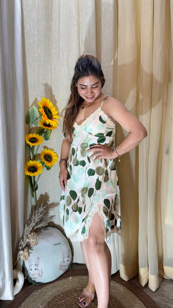 “Whispers of Nature – Satin Night Set”