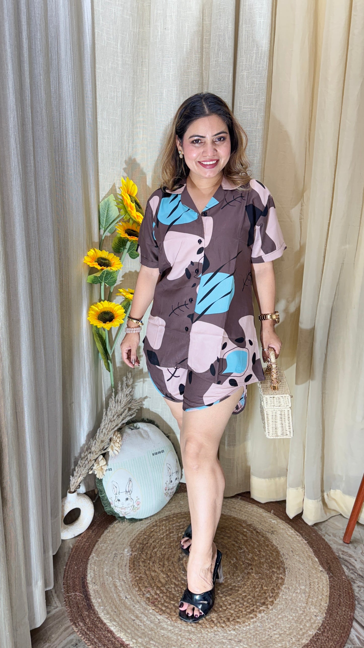 Print Co-ord Set/ Purple Tie-Dye Co-ord Set