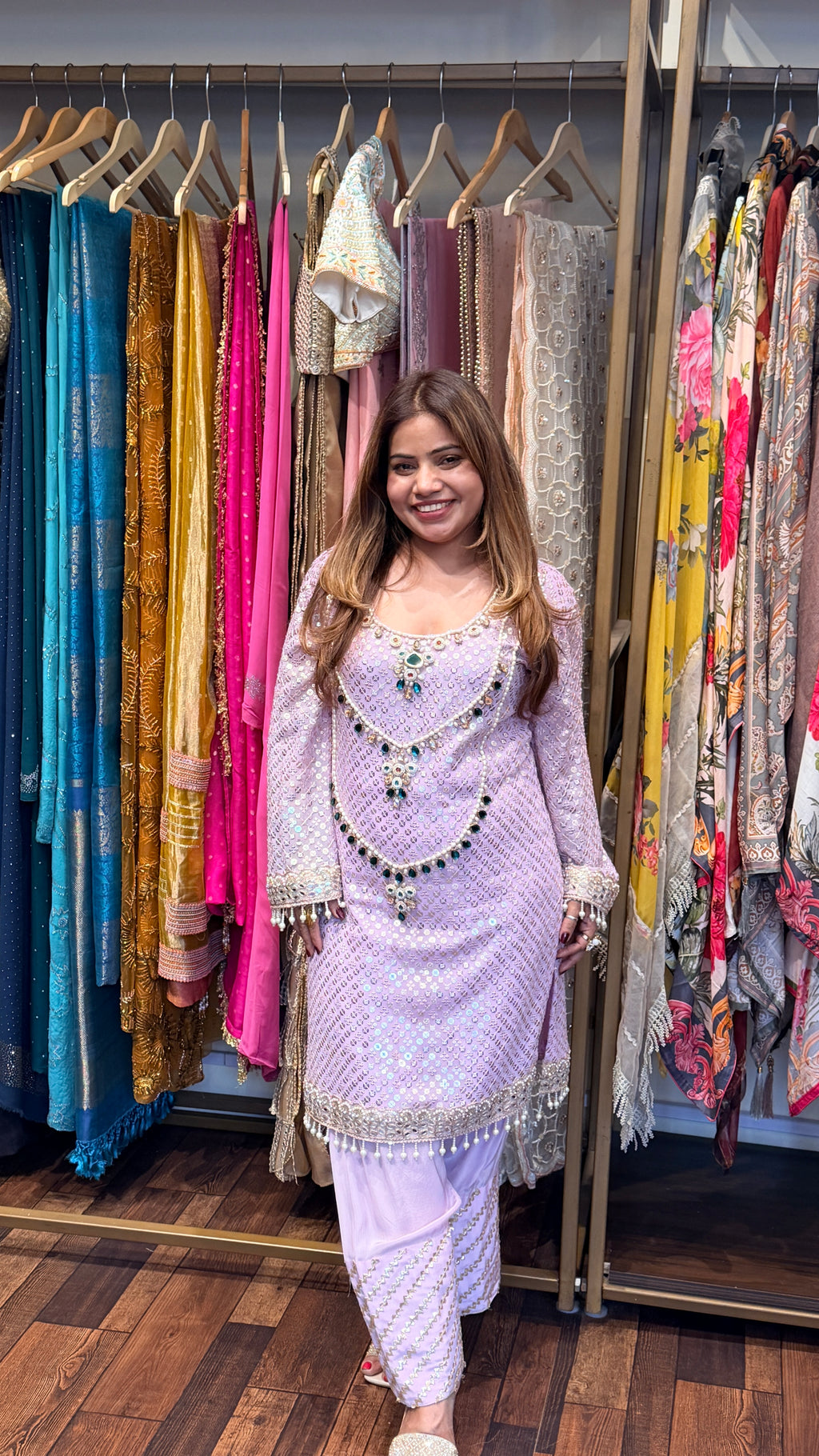 Embellished Farsi Salwar Suit Set