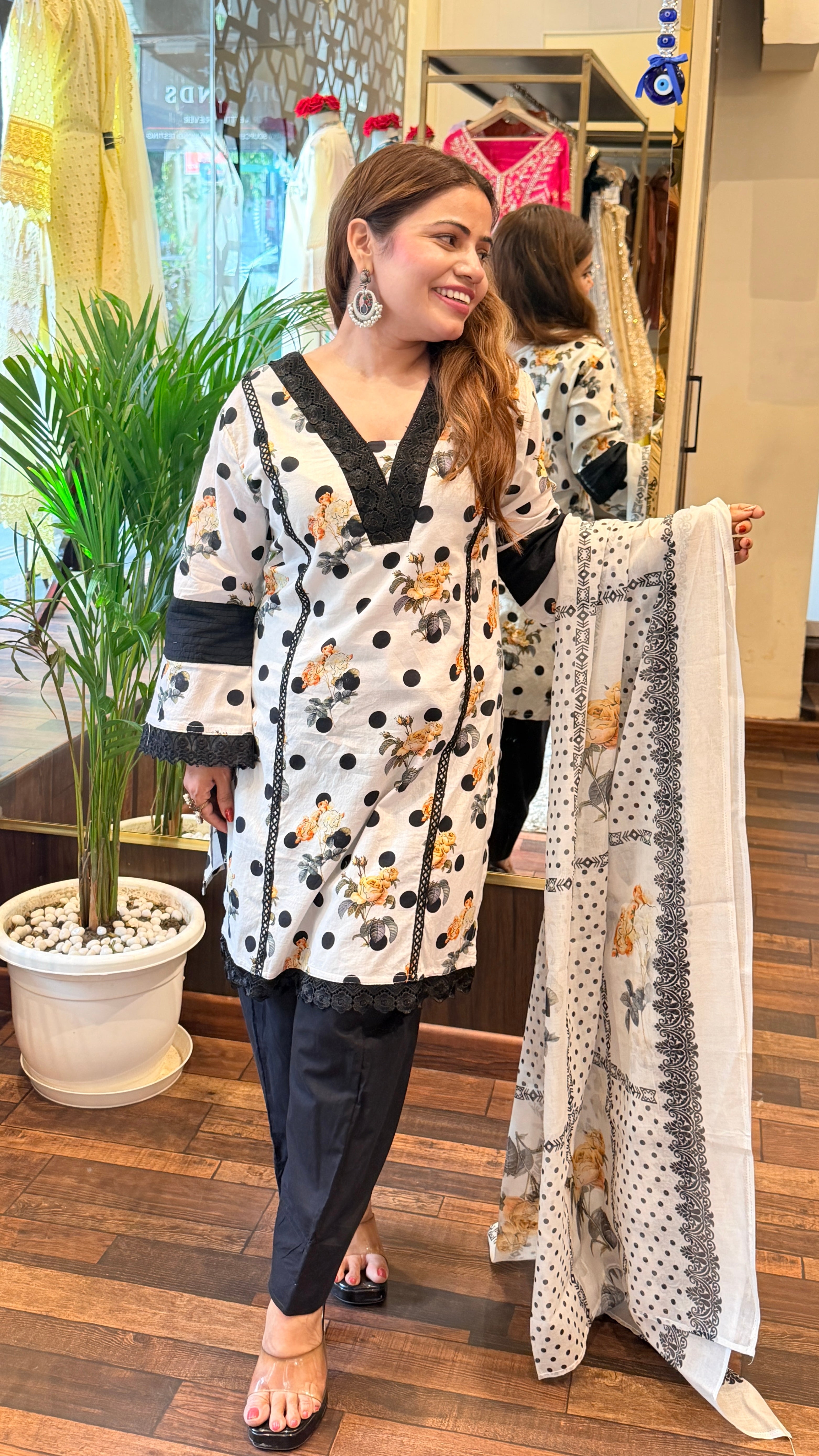 Floral Polka Suit Set