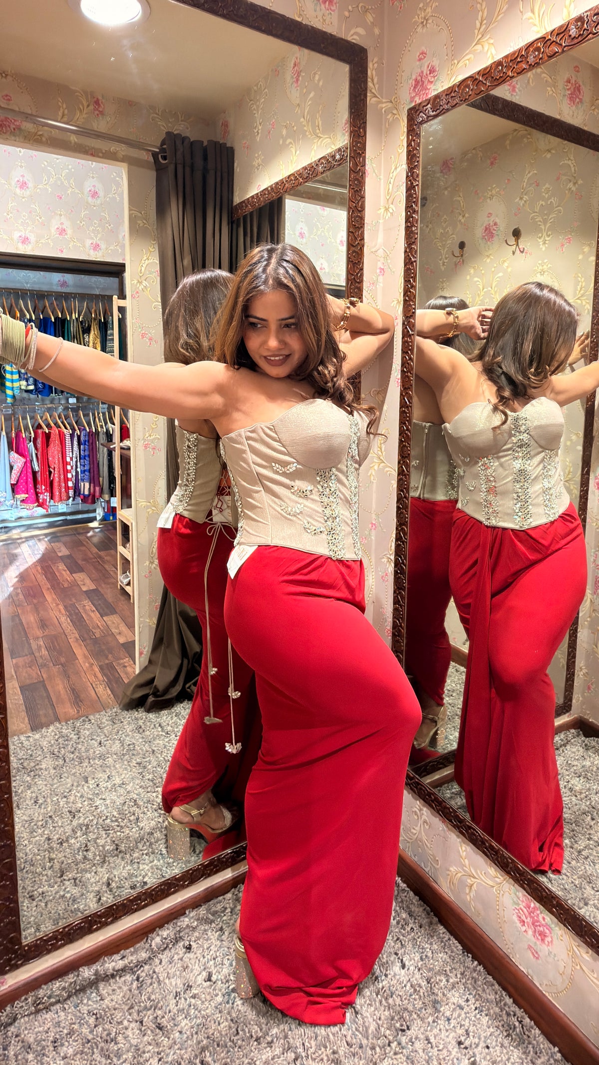 Corset & Drape Skirt Set