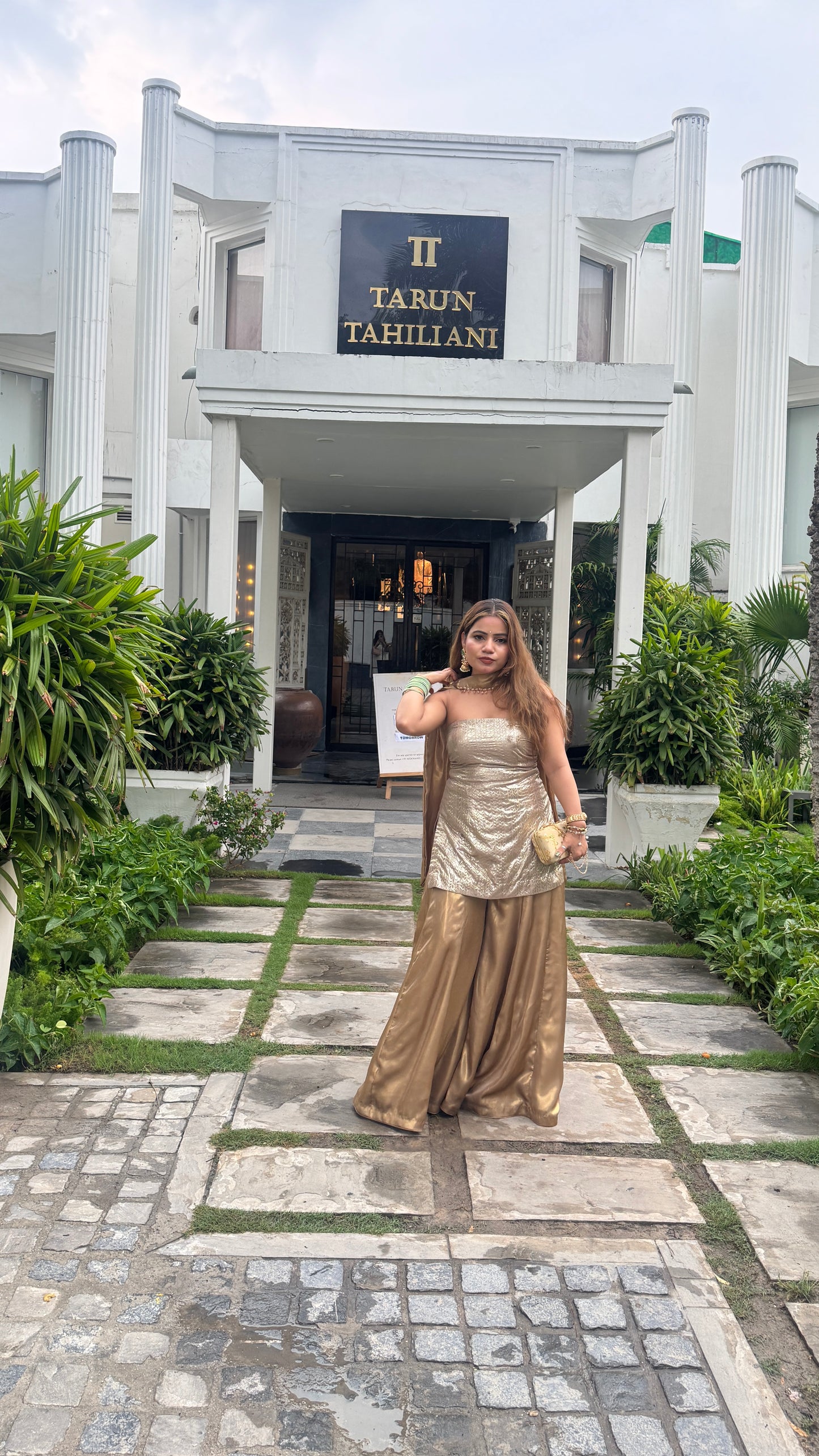 Golden Glam Indo-Western Palazzo Set