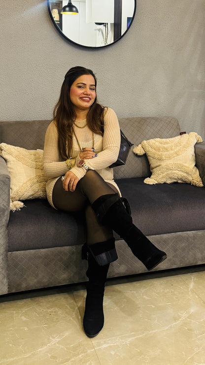 Premium Black Sheer Winter Leggings