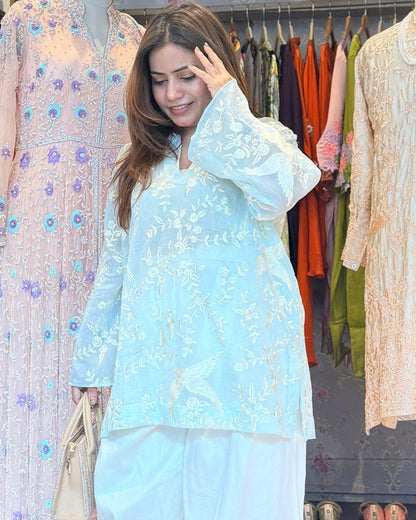 Parsi Gara embroidery Farsi Salwar Set