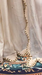 Ivory Elegance Embellished Saree Set