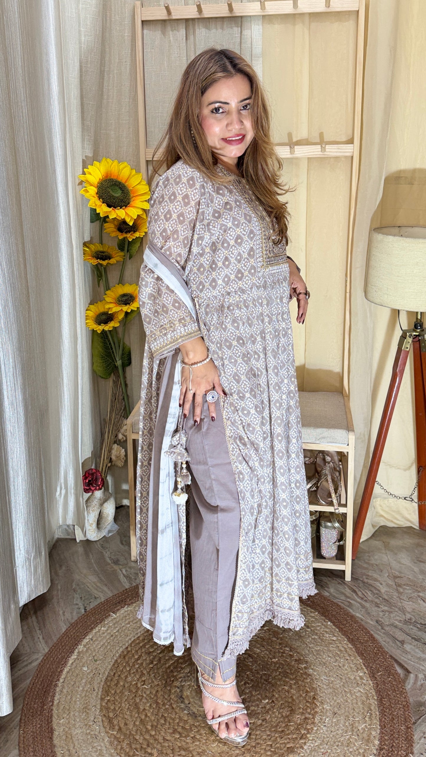 Embroidered Anarkali Kurta Set with Dupatta | Festive Ethnic Wear for Women