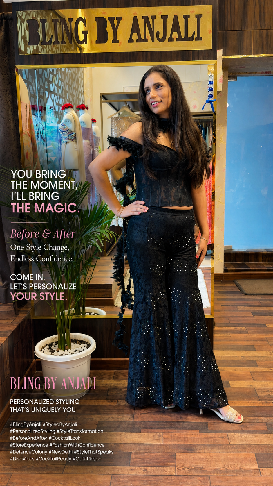 Lace Corset & Plazo Set