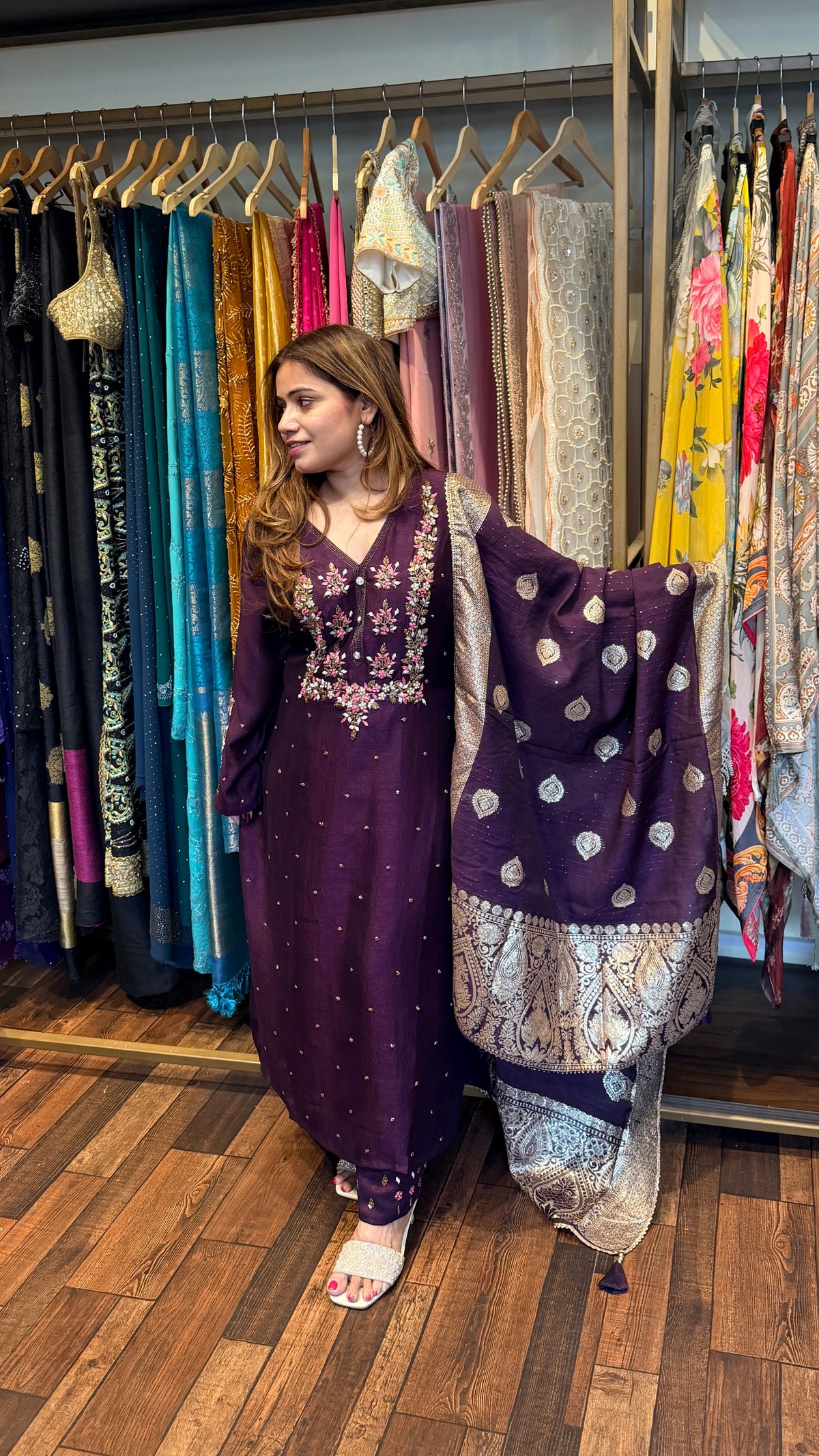 Embroidered Suit Set