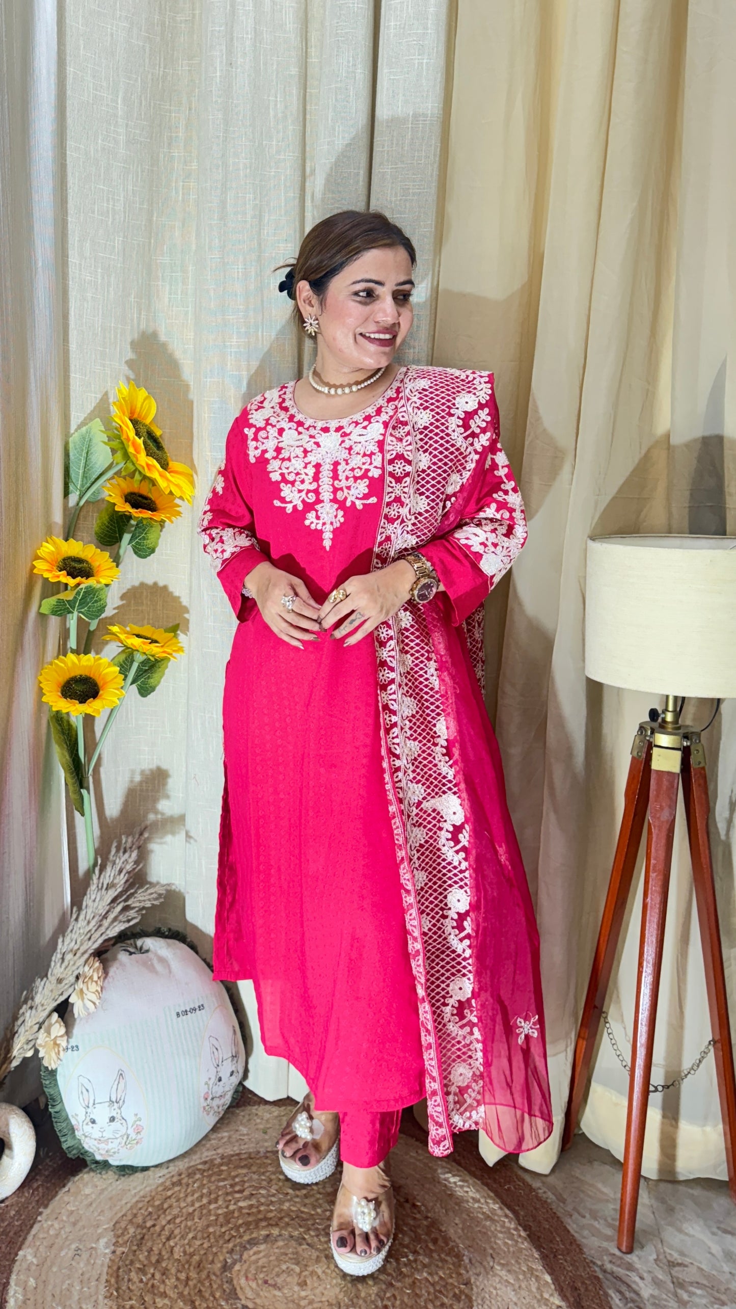 Chikankari-style suit set