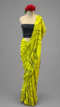 Lime Green Gajji Silk Saree