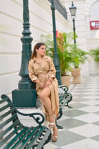 Satin wrap around skirt With shirt