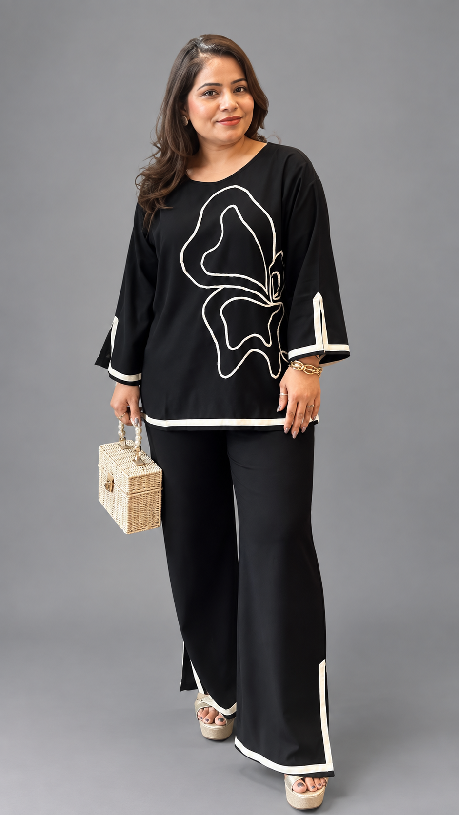 Abstract Black Co-Ord Set