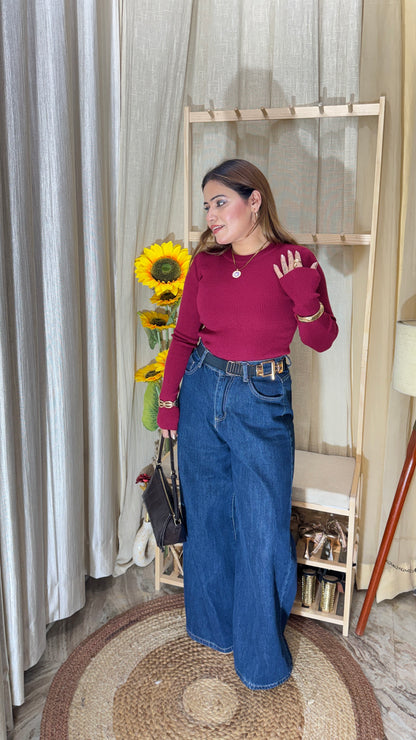 Winter Ribbed Full Sleeve Top
