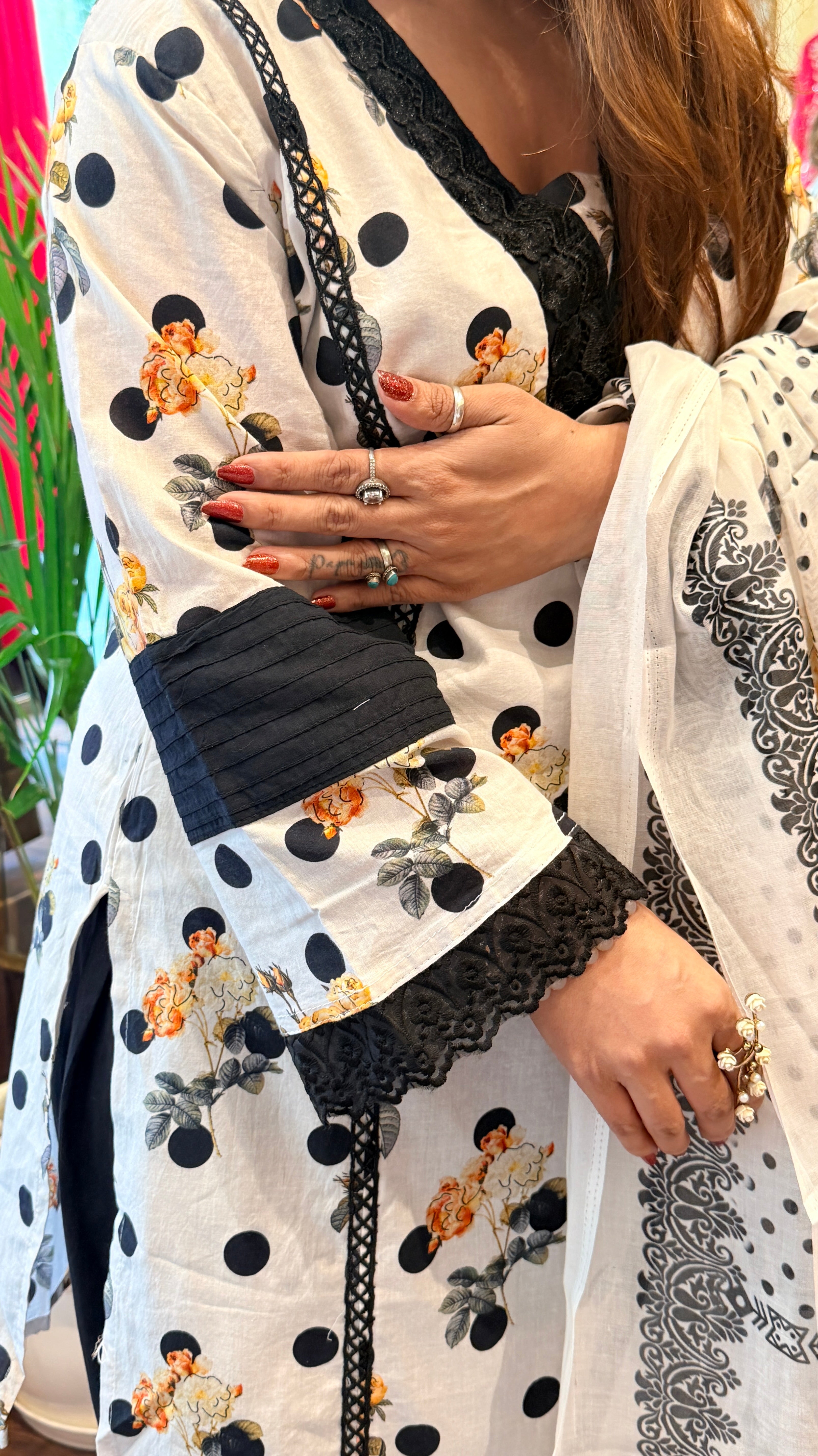 Floral Polka Suit Set
