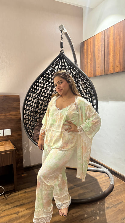 luxurious nightwear 4pc set